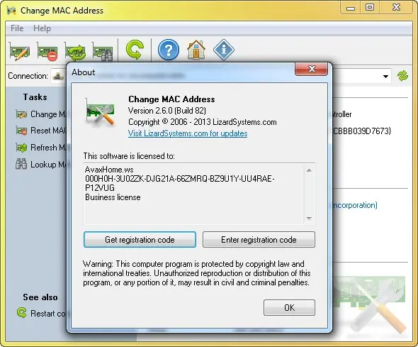 Change MAC Address 2.6.0 Build 82