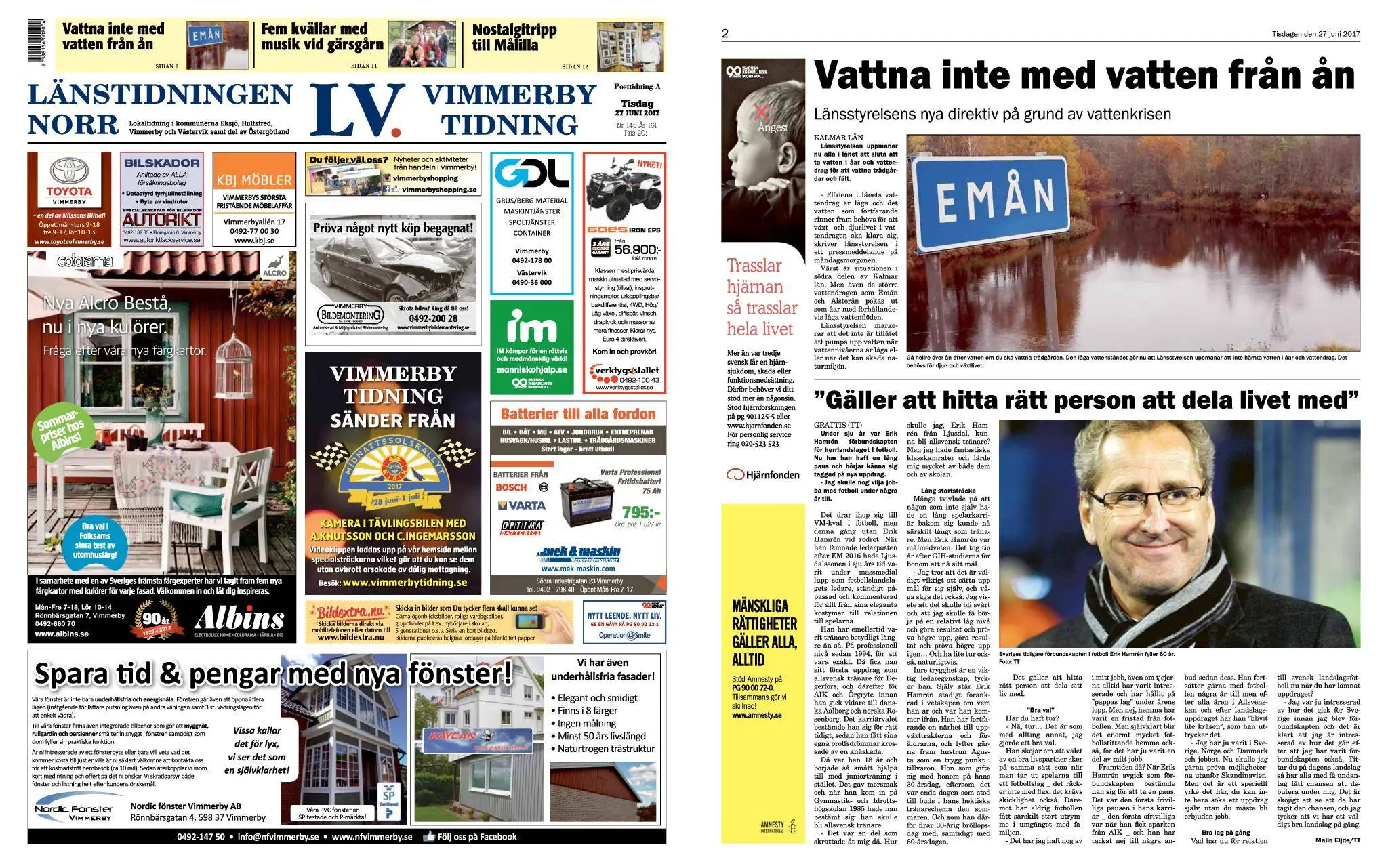 Vimmerby Tidning – 27 juni 2017
