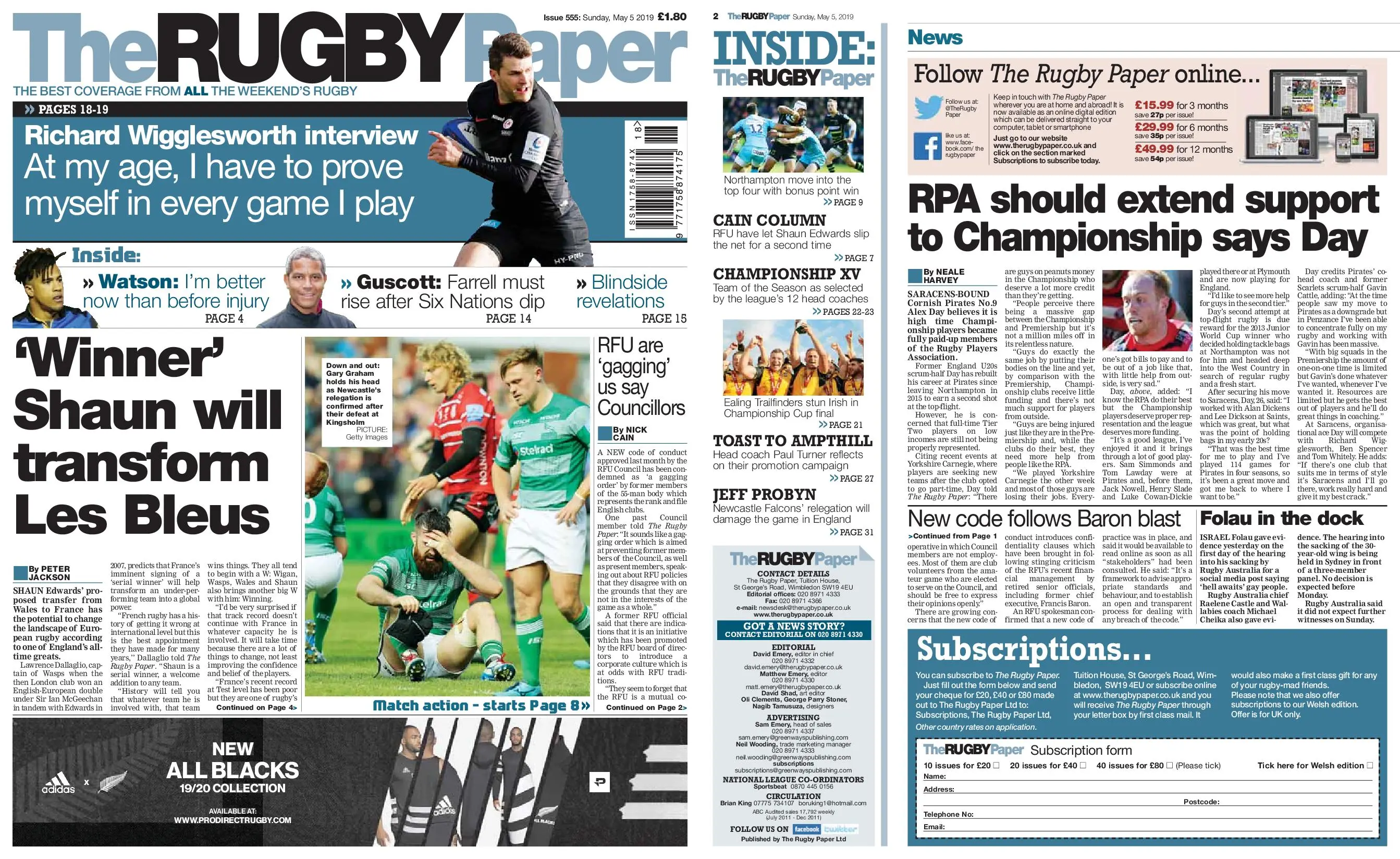 The Rugby Paper – May 05, 2019