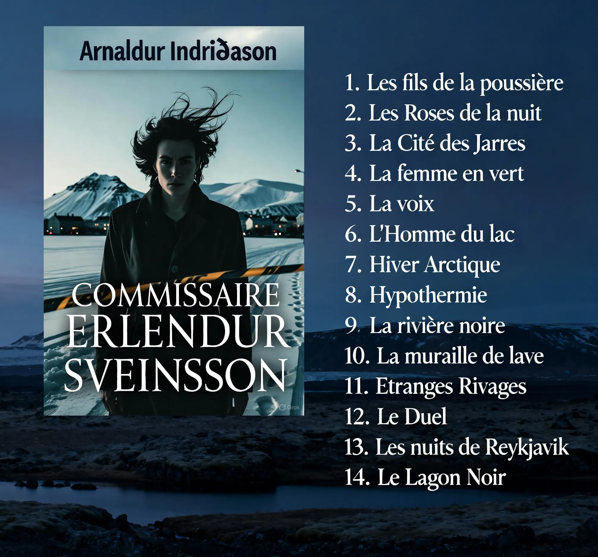 Arnaldur Indriðason, "Commissaire Erlendur Sveinsson", 14 Audiobooks