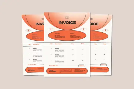 EE - Orange Gradient Invoice VTRLJNX