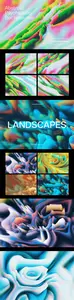 Abstract 3D Psychedelic & Landscapes Backgrounds PSD Templates