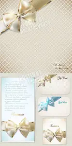 Luxury cards with bows