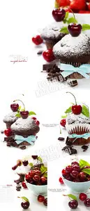 Chocolate cake & cherry