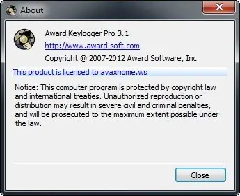 Award Keylogger Pro 3.1