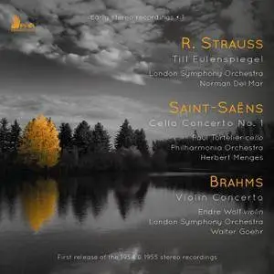 Herbert Menges & Walter Goehr - Strauss, Saint-Saëns & Brahms Orchestral Works (2018) [Official Digital Download 24/96]