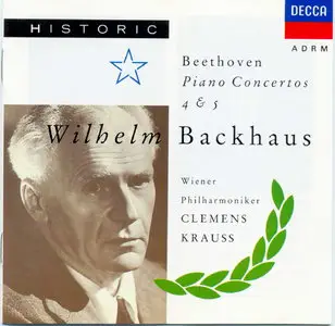 Beethoven  -  Piano Concertos n° 4 & 5 - Backhaus ( Historic)  (1990)