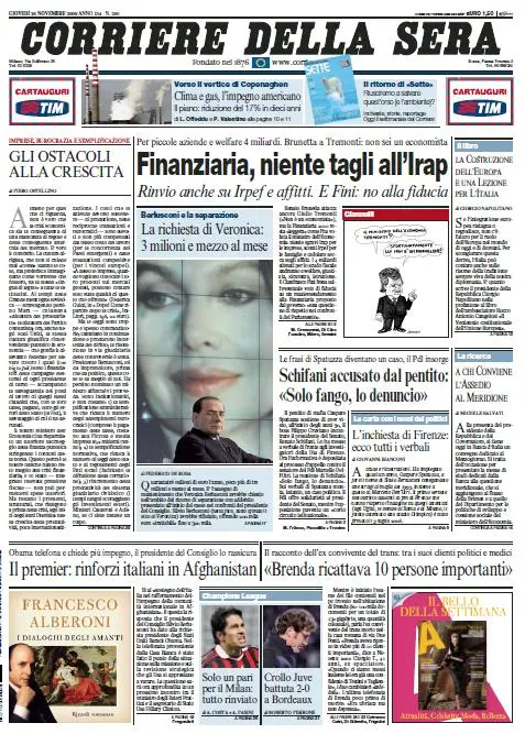 Il Corriere della Sera (26-11-09)