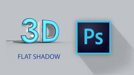 3D Flat Long shadow with Photoshop CC