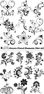 Vectors - Ornate Floral Elements (Set 26)