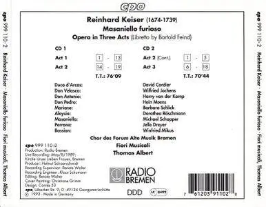 Thomas Albert, Fiori Musicali - Reinhard Keiser: Masaniello furioso (1993)