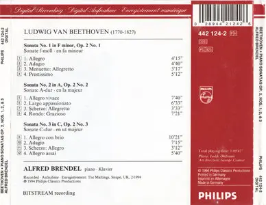 Beethoven - Alfred Brendel - Piano Sonatas Op. 2 Nr. 1 - 3 (1994) {Repost}