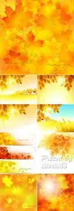 Autumn Leaves Backgrounds Vector 7