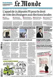 Le Monde et Supplément Economique du Mardi 18 Septembre 2012
