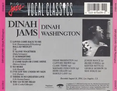 Dinah Washington - Dinah Jams (1954) {EmArcy 814 639-2 rel 2009