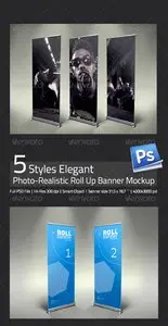 GraphicRiver Elegant Professional Roll Up Banner Mock Up