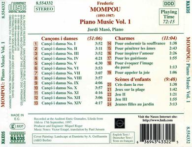 Jordi Masó - Frederic Mompou: Piano Music, Volume 1 (1998)
