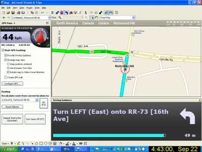 MS AutoRoute 2006 with GPS locator