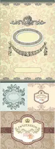 Pastel Floral Invitations Vector 2