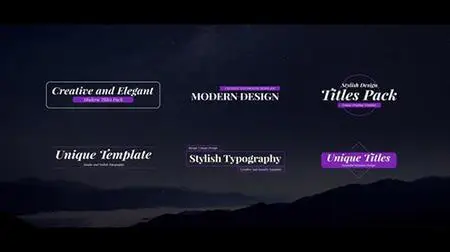 Unique Titles Pack For After Effects 36710477