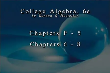 Chalk Dust Productions - College Algebra Full 4 DVD's