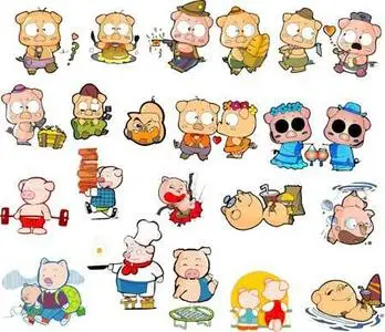 Crazy Pig Vectors