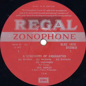 Neil Ardley - A Symphony of Amaranths (Regal Zonophone 1972) 24-bit/96kHz Vinyl Rip