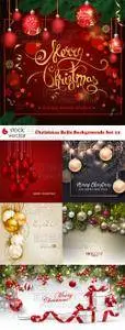Vectors - Christmas Balls Backgrounds Set 12