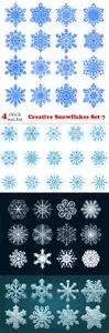 Vectors - Creative Snowflakes Set 7