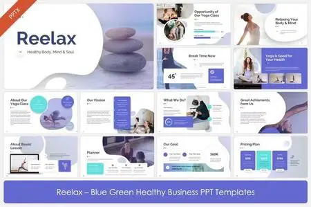 Reelax - Blue Green Healthy Business PPT Templates
