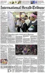 International Herald Tribune Asia from Friday, 08. March 2013