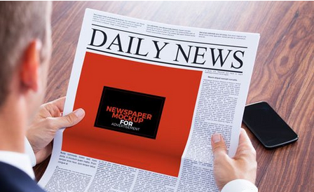 Newspaper PSD MockUp For Advertisement