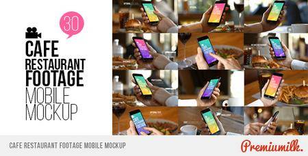 Cafe Restaurant Footage Mobile Mockup - Project for After Effects (VideoHive)