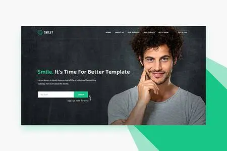 Smiley - PSD Business & Startup Landing Page