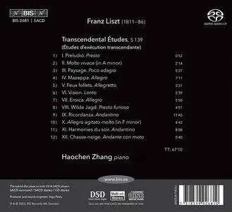 Haochen Zhang - Franz Liszt: Transcendental Études (2023)