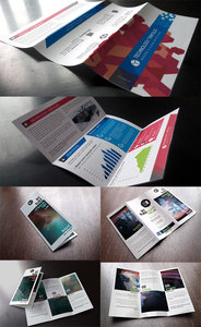4 Trifold Mock Up PSD Templates