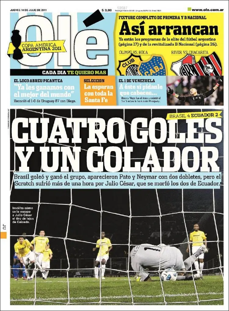 Diario Ole - 14 de Julio 2011