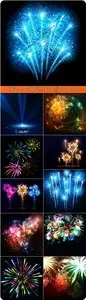Fireworks abstract background vector