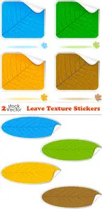 Vectors - Leave Texture Stickers