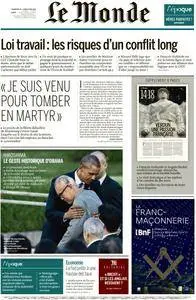 Le Monde du Dimanche 29 et Lundi 30 Mai 2016