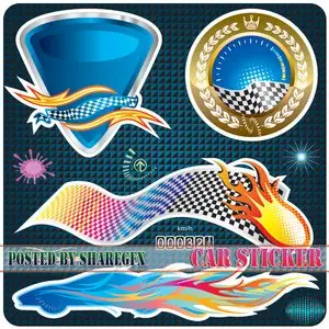 Stock Vector - Car sticker