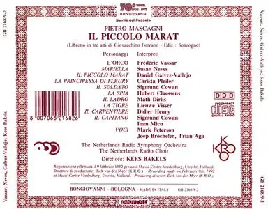 Kees Bakels, Netherlands Radio Symphony Orchestra - Pietro Mascagni: Il piccolo Marat (1992)