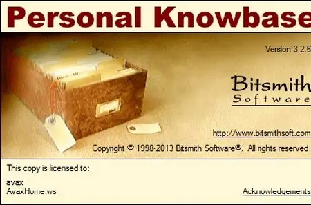 BitSmith Personal Knowbase 4.0.2