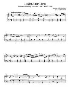 Circle Of Life [Jazz version] (from The Lion King) - Elton John (Piano Solo)