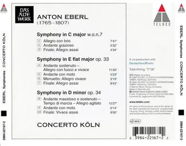 Concerto Köln - Anton Eberl: Symphonies (2000)