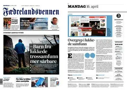 Fædrelandsvennen – 16. april 2018