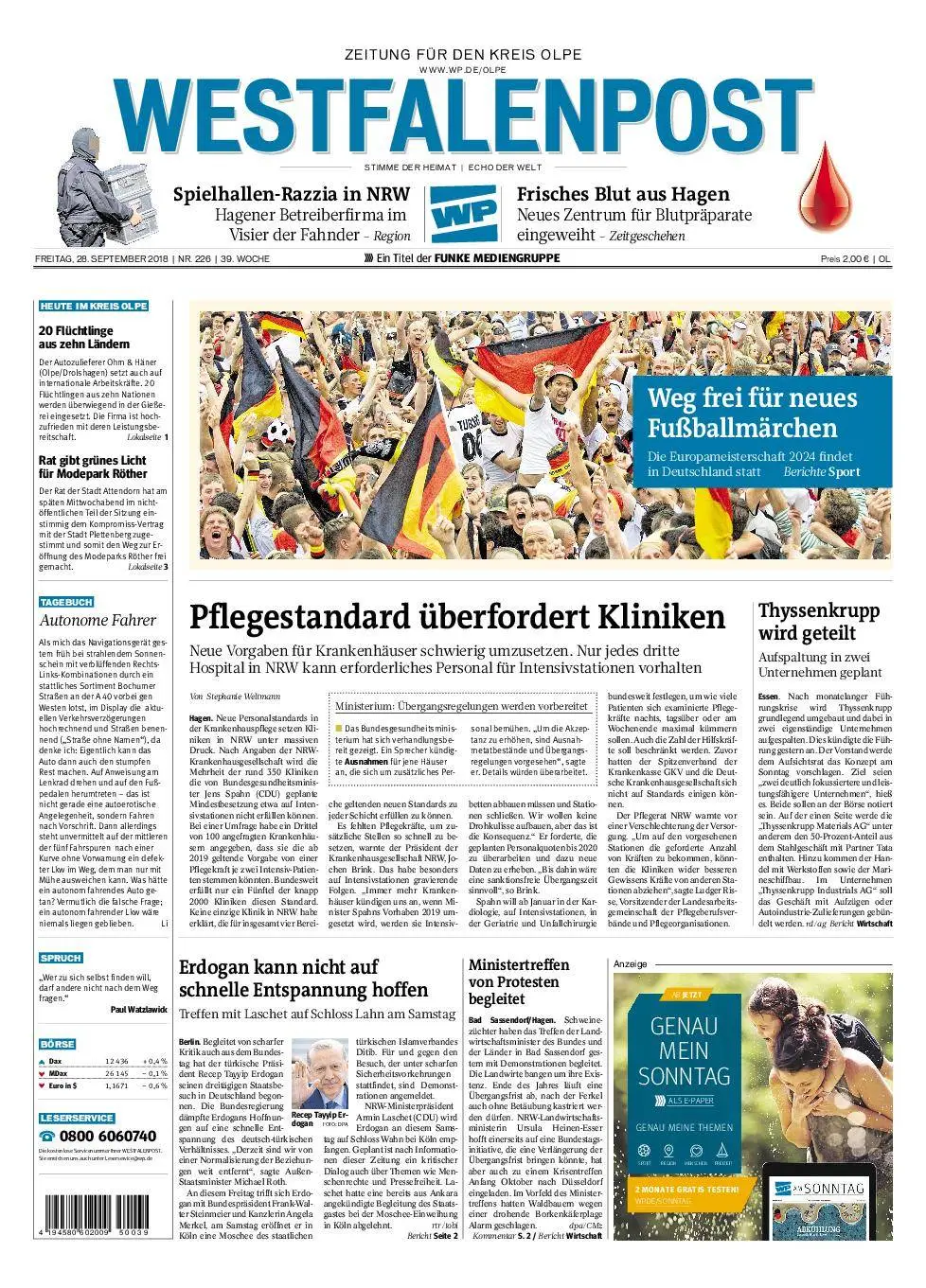 Westfalenpost Olpe - 28. September 2018