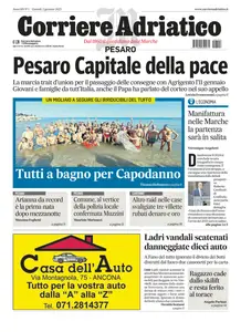 Corriere Adriatico Pesaro - 2 Gennaio 2025