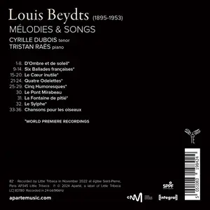 Cyrille Dubois, Tristan Raës - Louis Beydts: Mélodies & Songs (2024)