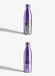 Realistic Stainless Steel Water Bottle Mockup 1694466970